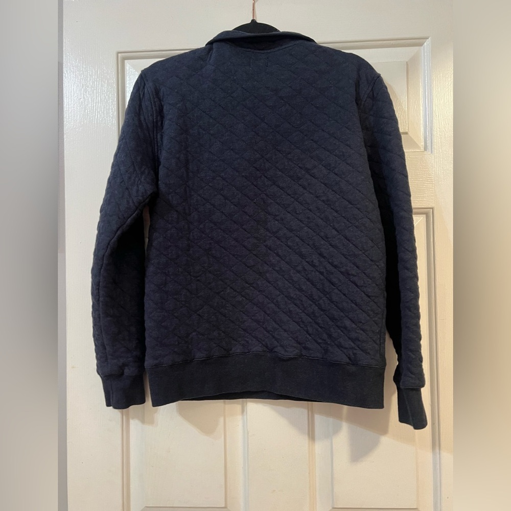 Faherty Epic Quilted Fleece Pullover - Navy Melange - Picture 6 of 6